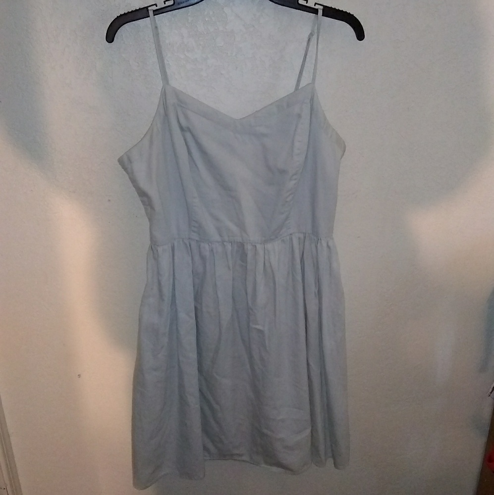 Light Blue Spaghetti Strap Dress